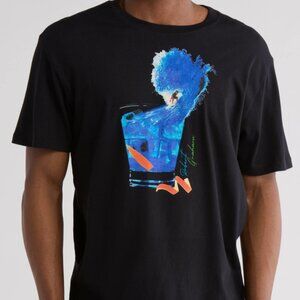 Robert Graham Men's Surf N Sip Cotton Graphic T-Shirt - M - 60% OFF (MSRP $98)